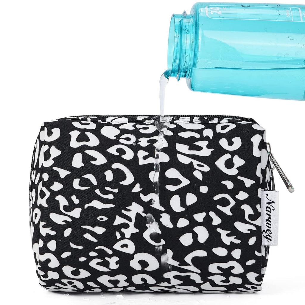 Cheetah Print Mini Makeup Bag with Zipper Compartments