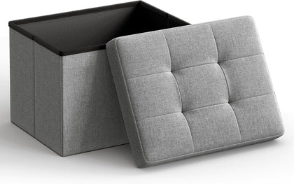 Storage Ottoman with Extra Space for Clothes and Magazines
