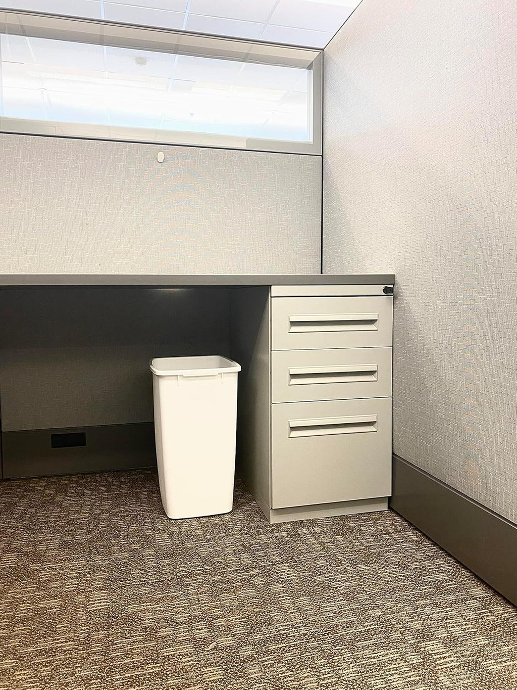 Slim White Trash Can for Tight Household Spaces