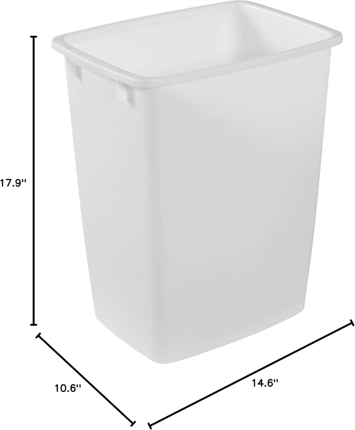 Slim White Trash Can for Tight Household Spaces