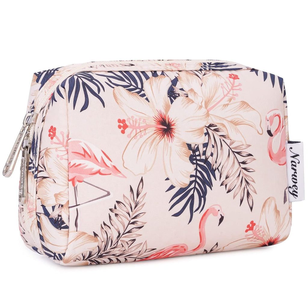 Small Zipper Makeup Bag with Compartments for Purse and Travel