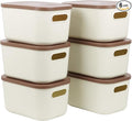 Stackable Small Storage Bins with Flip-Top Lids for Tidy Spaces