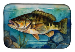 Smallmouth Bass Artwork Dish Drying Mat