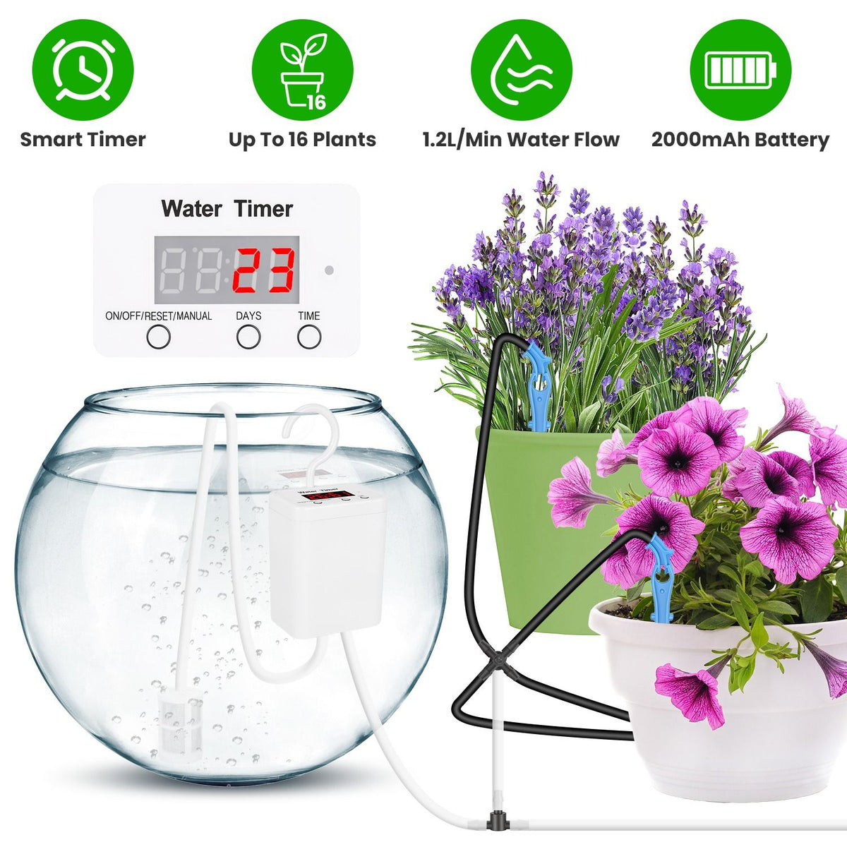 Programmable Indoor Plant Drip Watering System