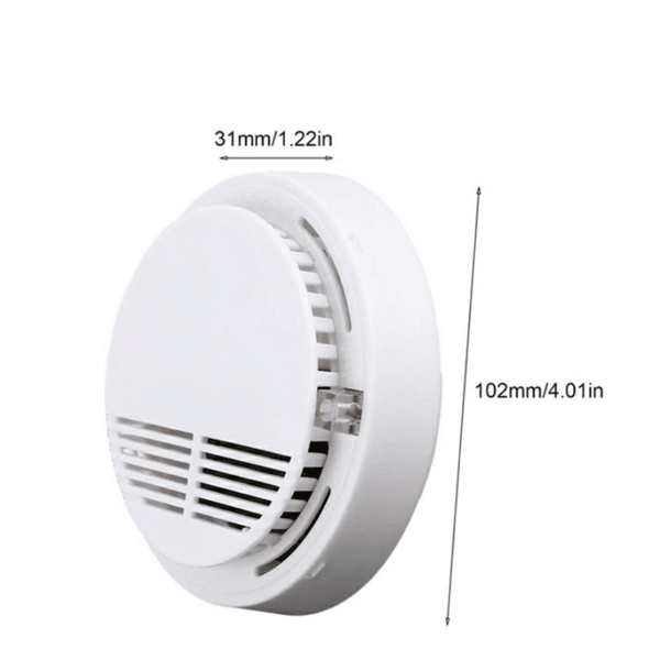 Smoke Alarm Detector with Photoelectric Sensor and Battery Included