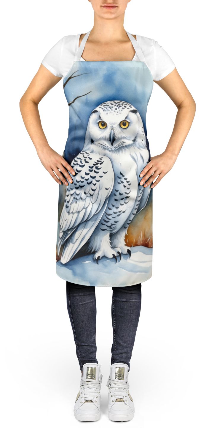 Snowy Owl Bib Apron for Kitchen and Creative Tasks