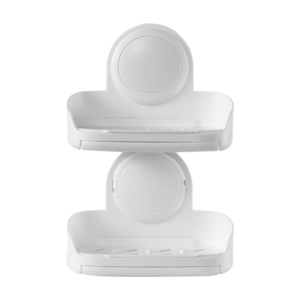 Double Layer Soap Holder with Strong Suction – Drill-Free Wall Mount for Shower
