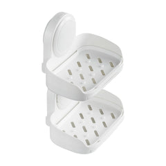 Double Layer Soap Holder with Strong Suction – Drill-Free Wall Mount for Shower