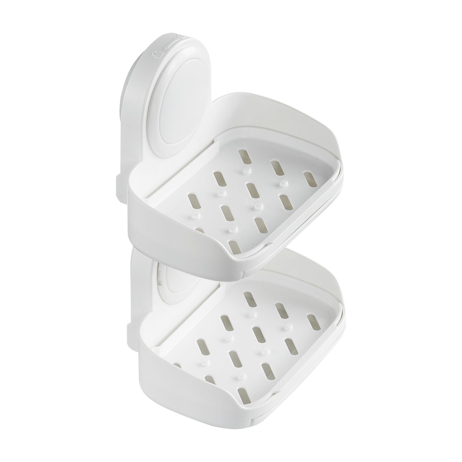 Double Layer Soap Holder with Strong Suction – Drill-Free Wall Mount for Shower