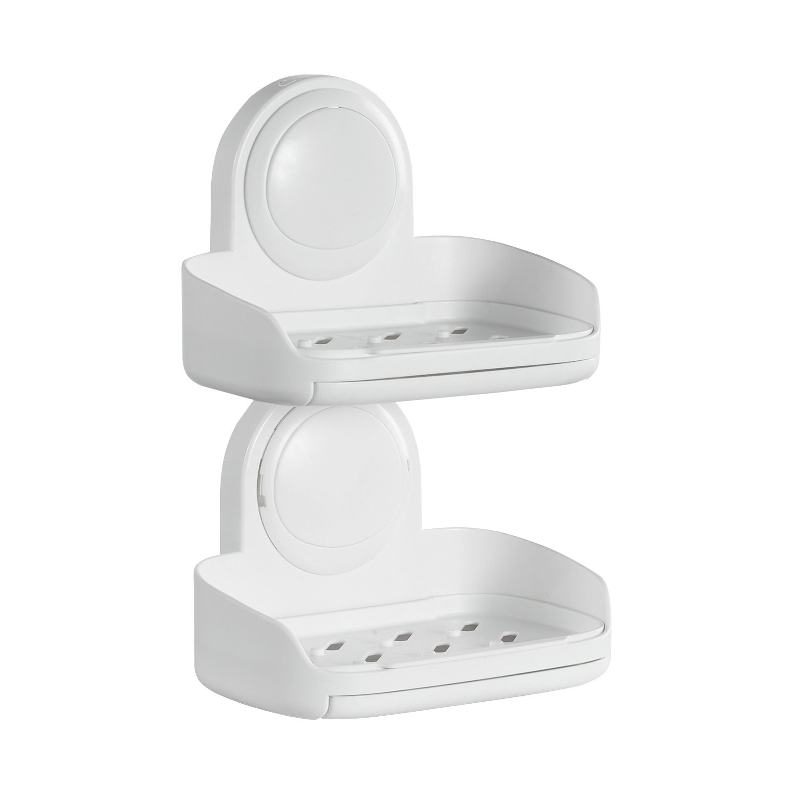Double Layer Soap Holder with Strong Suction – Drill-Free Wall Mount for Shower