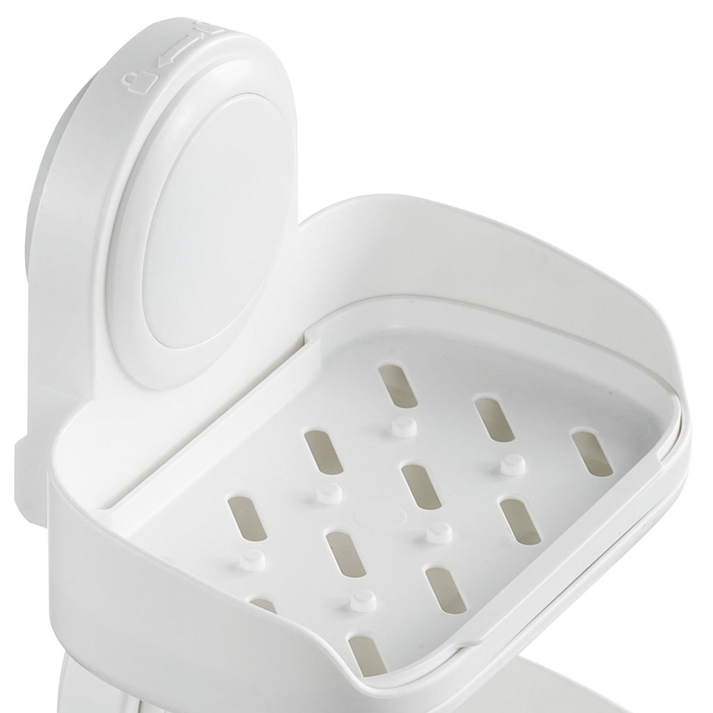 Double Layer Soap Holder with Strong Suction – Drill-Free Wall Mount for Shower