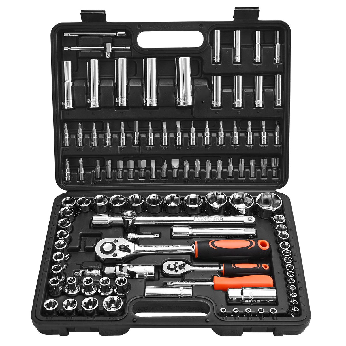 108-Piece Metric Socket Set (4-) with Storage Case for Automotive Repair