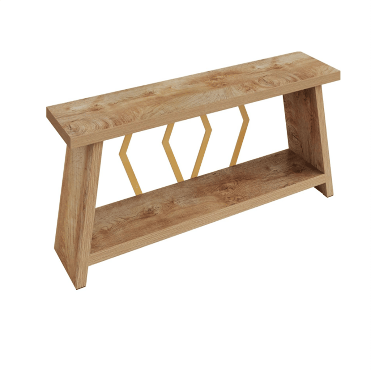 2-Tier Narrow Console Table – Extra Long Sofa Table with Double Display Space