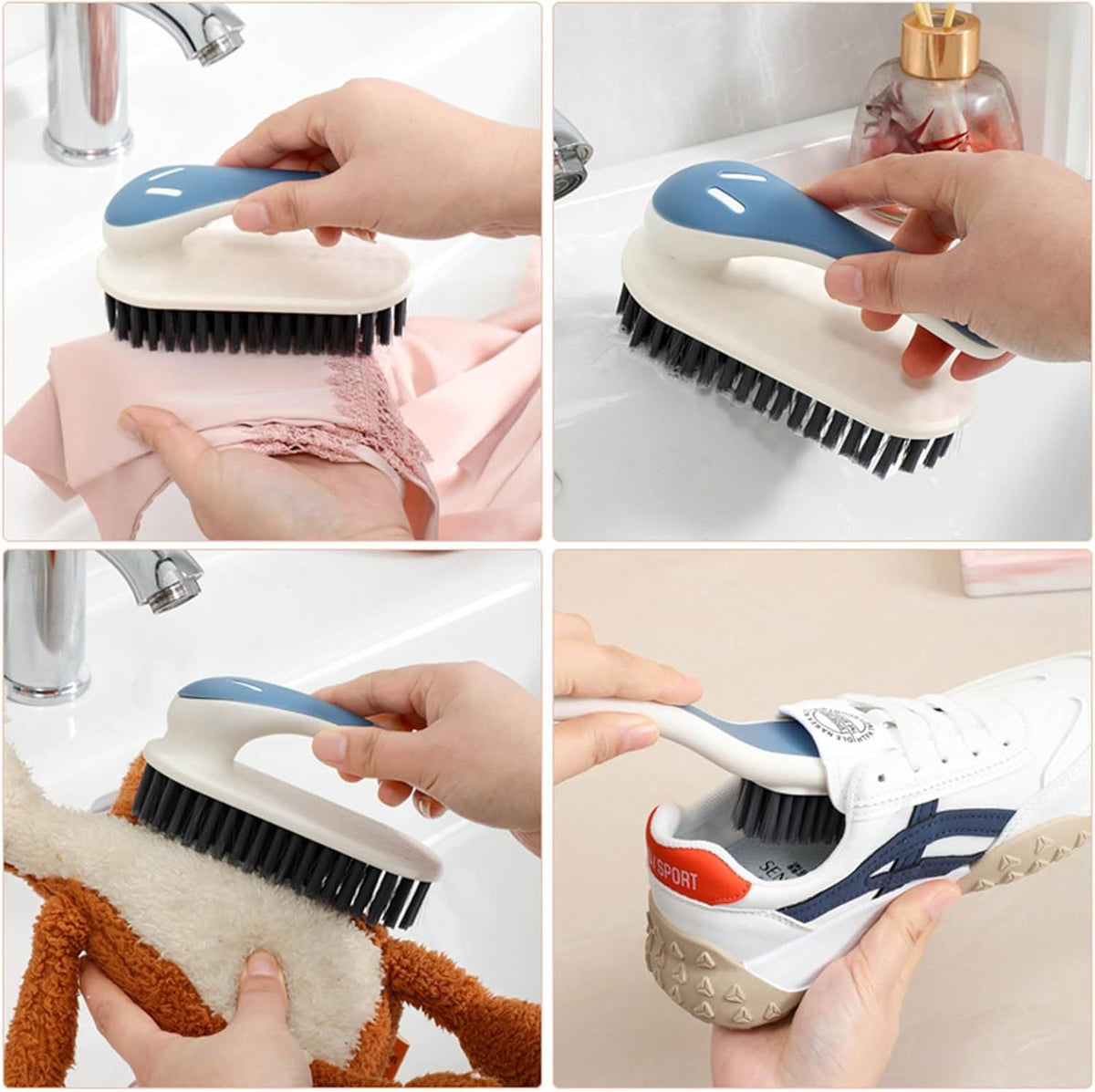 Soft-Bristle Brushes for Fabric and Household Cleaning