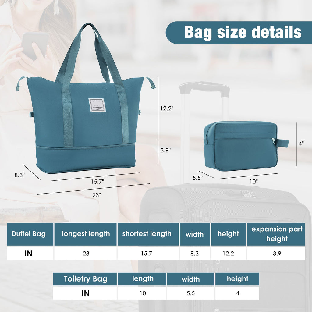Expandable Softside Luggage and Travel Bag Set