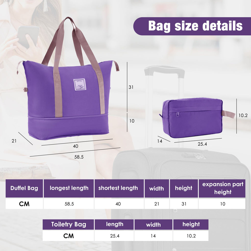 Expandable Softside Luggage Set with Travel Bags