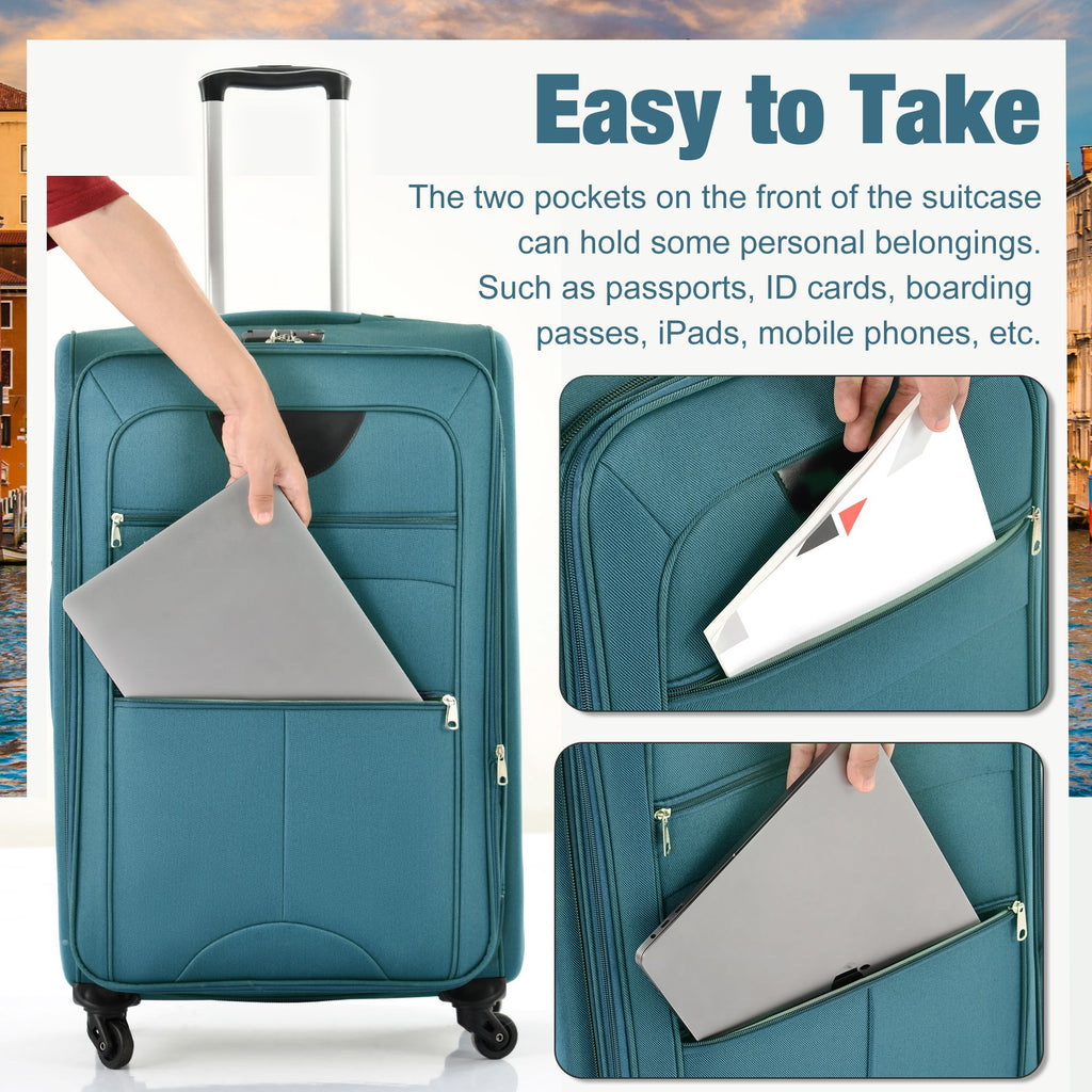 Expandable Softside Luggage and Travel Bag Set