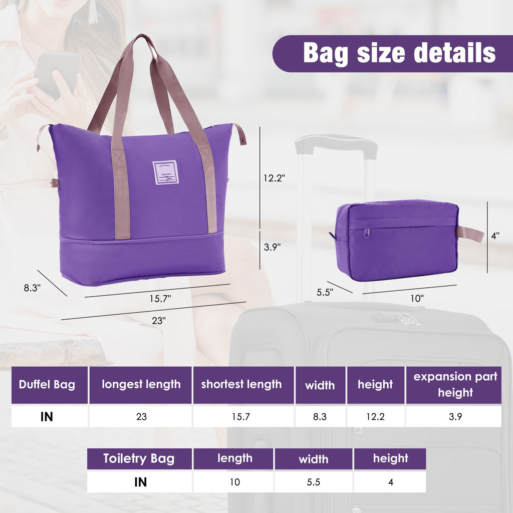 Expandable Softside Luggage Set with Travel Bags