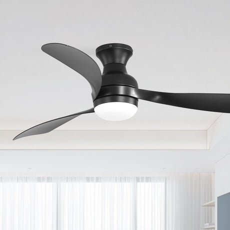 Sofucor Flush-Mount Ceiling Fan with Dimmable Light