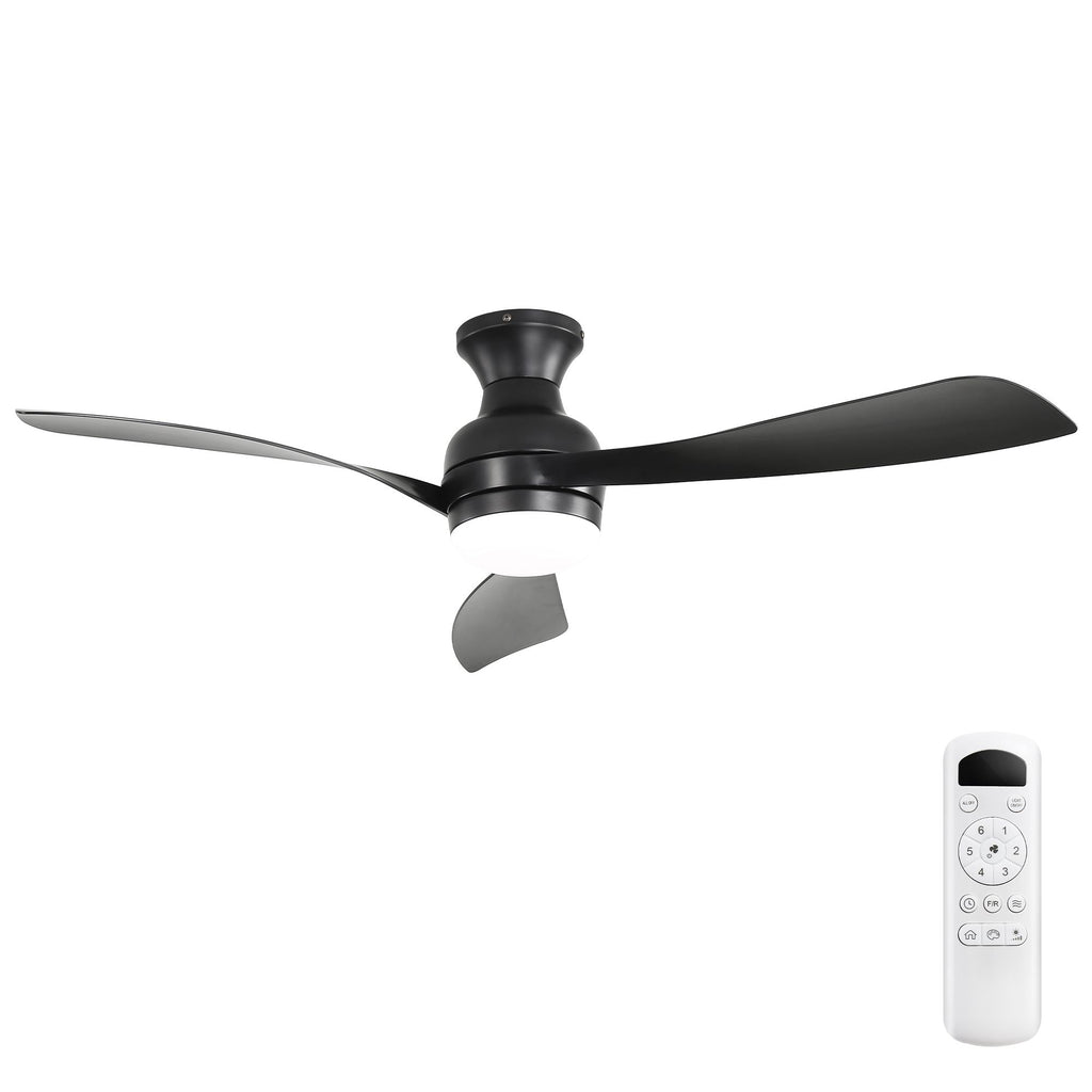 Sofucor Flush-Mount Ceiling Fan with Dimmable Light