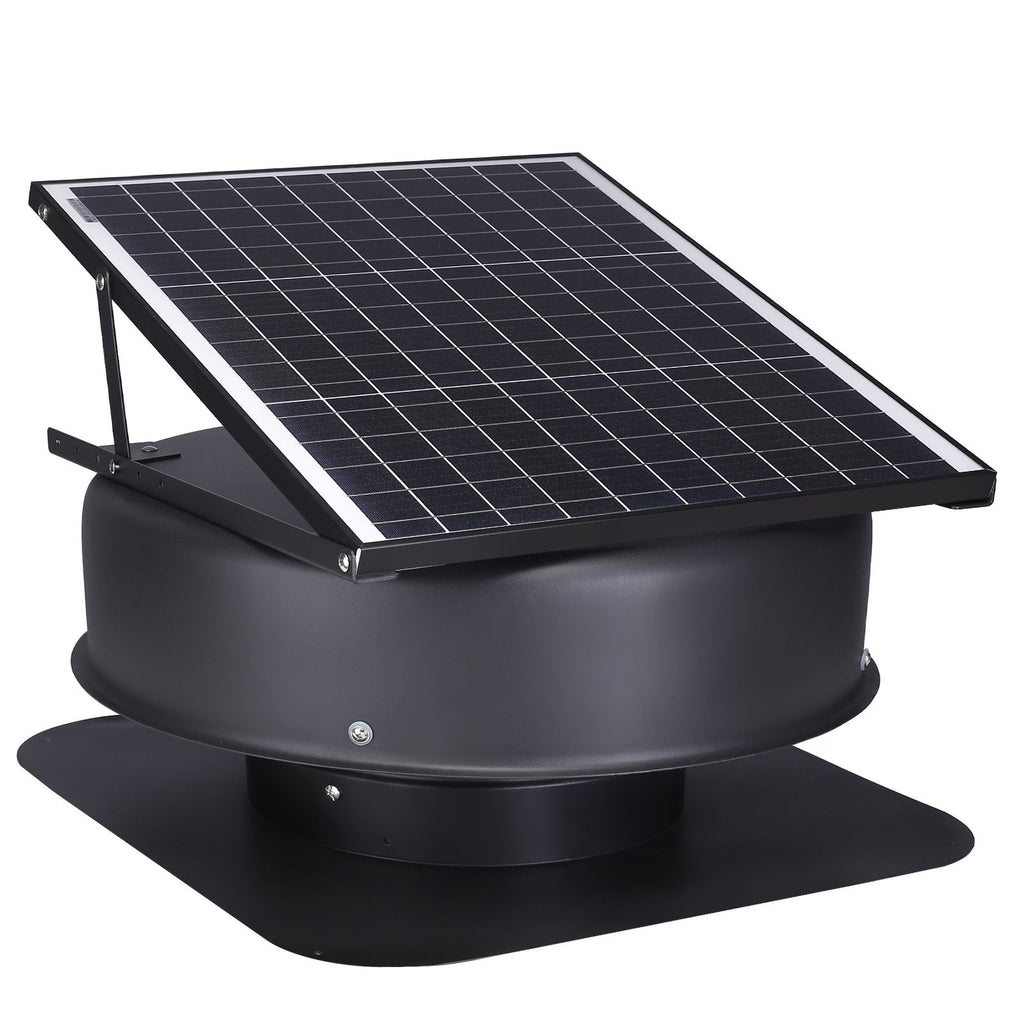 Solar Attic Fan with MPPT, 2800 CFM, Smart Temp Control