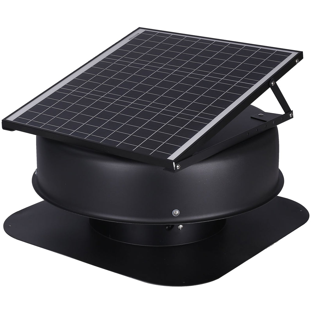 Solar Attic Fan with MPPT, 2800 CFM, Smart Temp Control