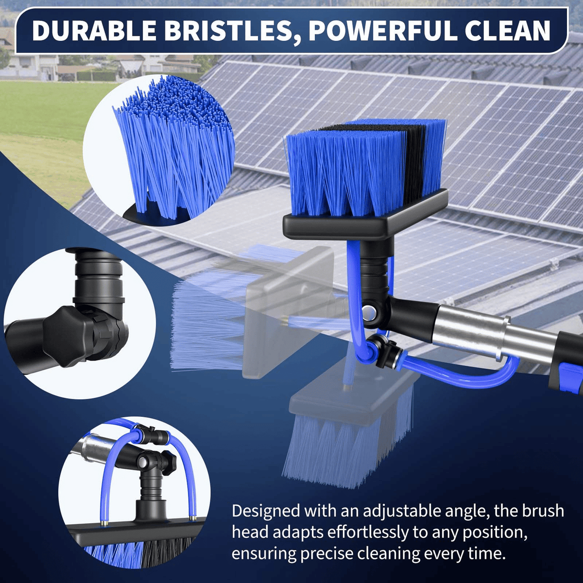 Adjustable Solar Panel and Window Cleaning Kit