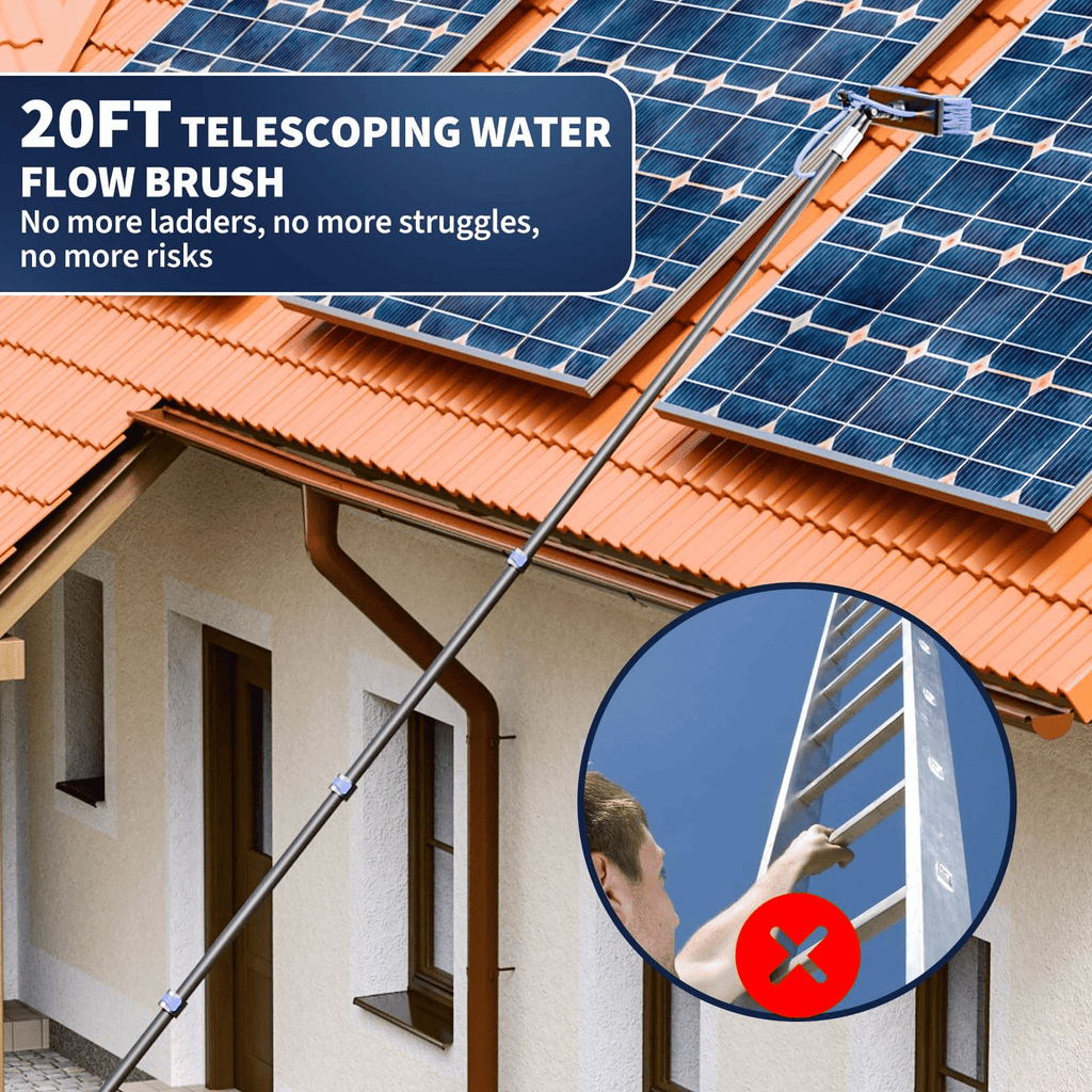 Adjustable Solar Panel and Window Cleaning Kit