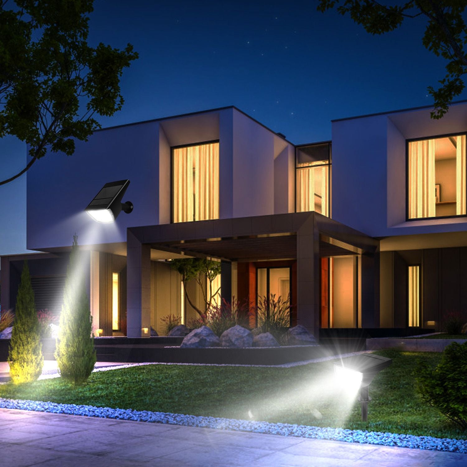 Solar Landscape Spotlight with Automatic Night Lighting