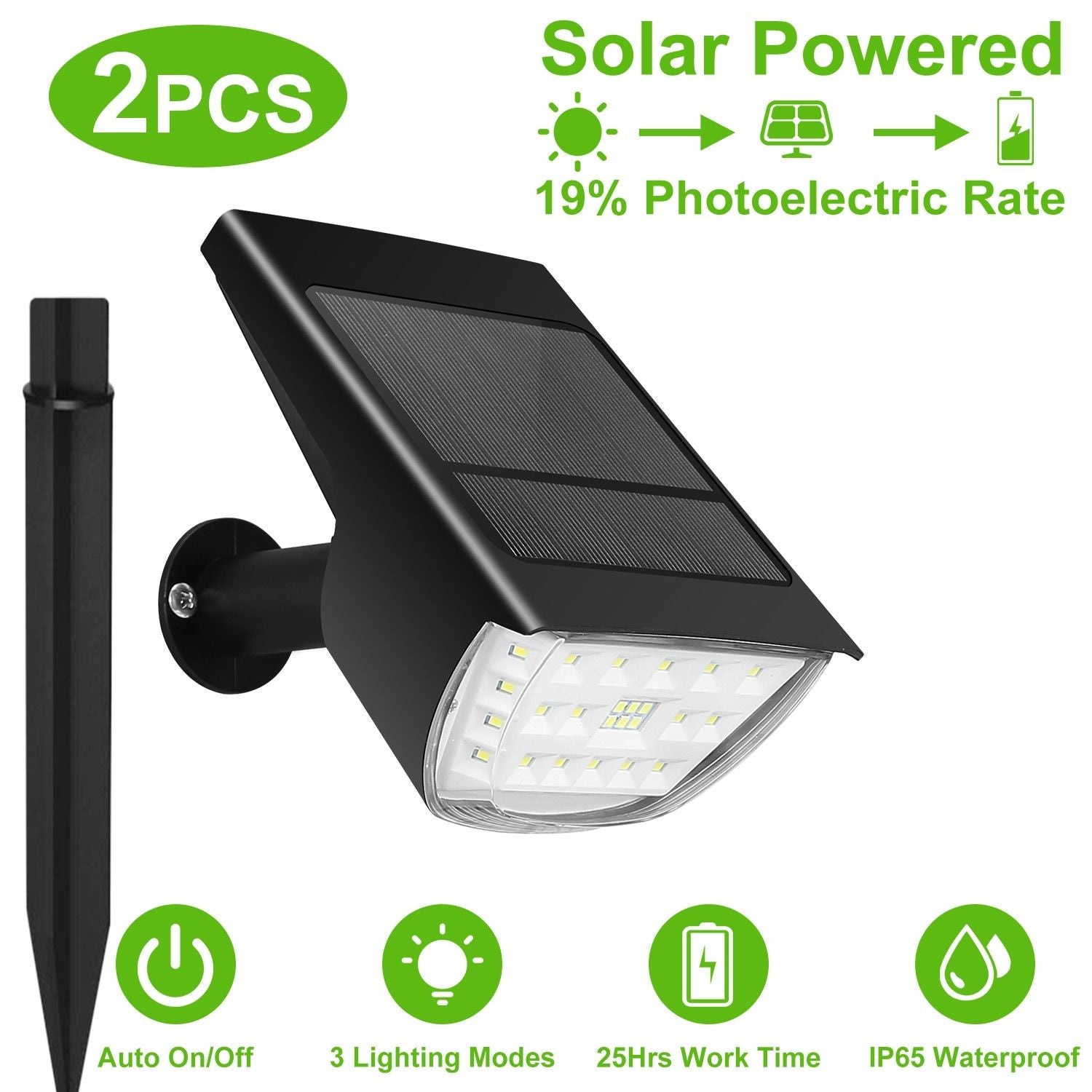 Solar Landscape Spotlight with Automatic Night Lighting