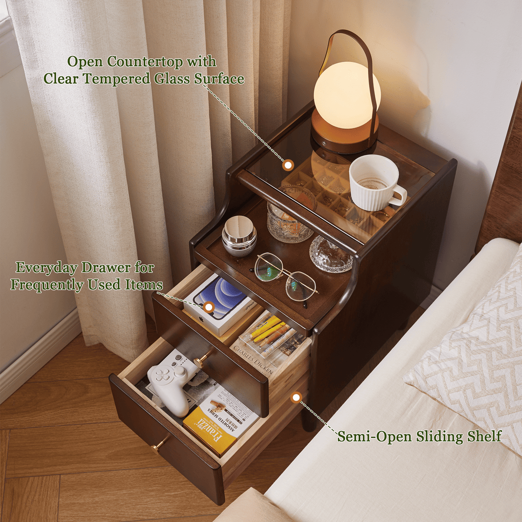 Bedside Storage with Quiet, Thoughtful Details