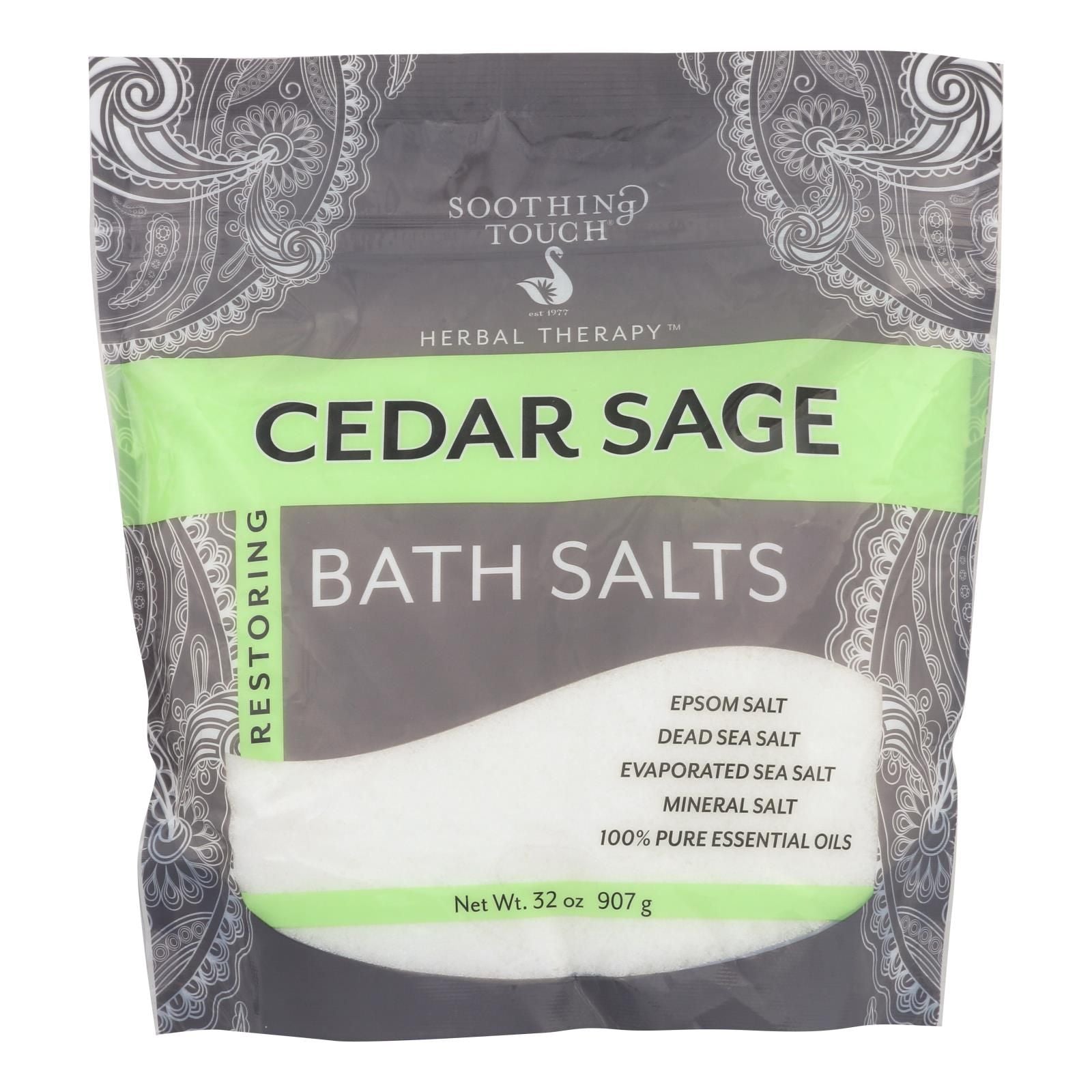 Cedar Sage Bath Salts with Dead Sea Salt and Essential Oils