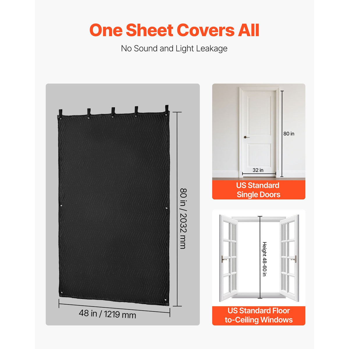 Grommeted Sound-Dampening Blanket for Recording Spaces