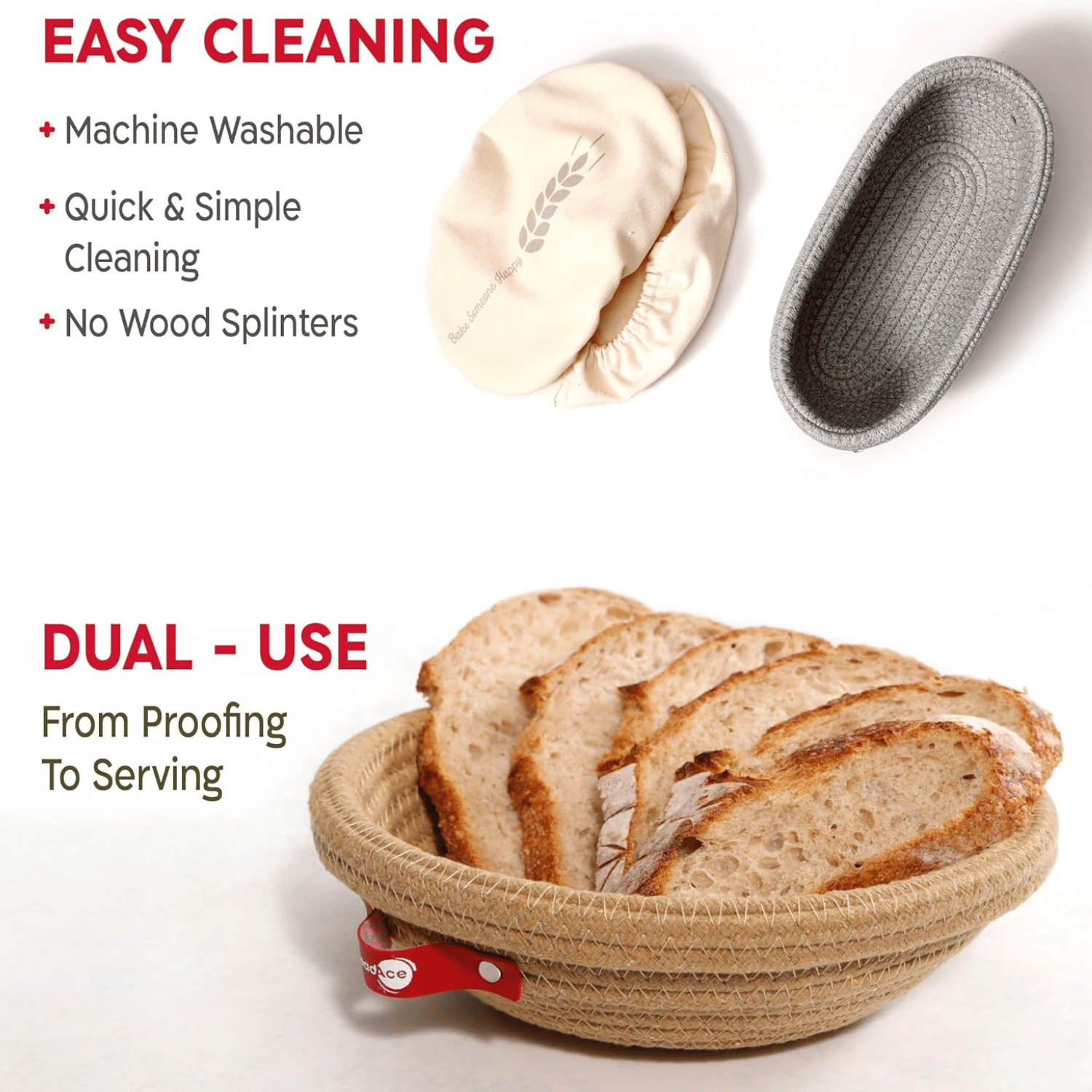 All-in-One Sourdough Baking Kit – Jar, Banneton Baskets, Scoring Lame