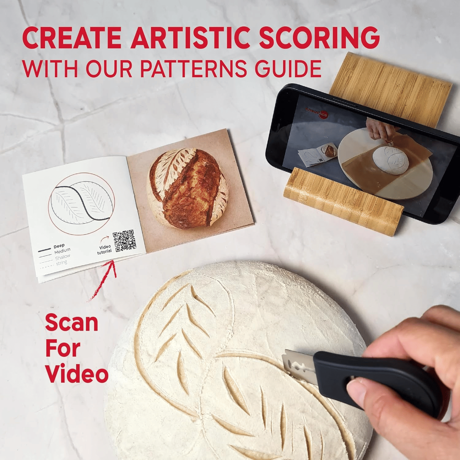 All-in-One Sourdough Baking Kit – Jar, Banneton Baskets, Scoring Lame