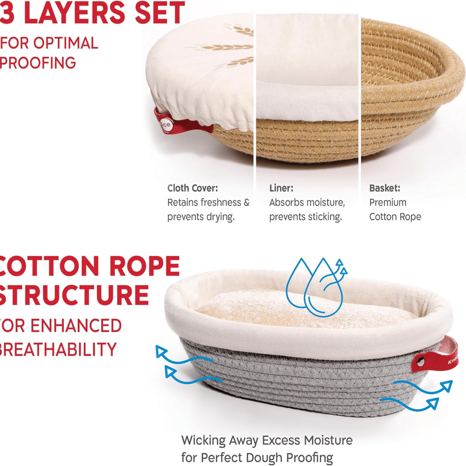 All-in-One Sourdough Baking Kit – Jar, Banneton Baskets, Scoring Lame