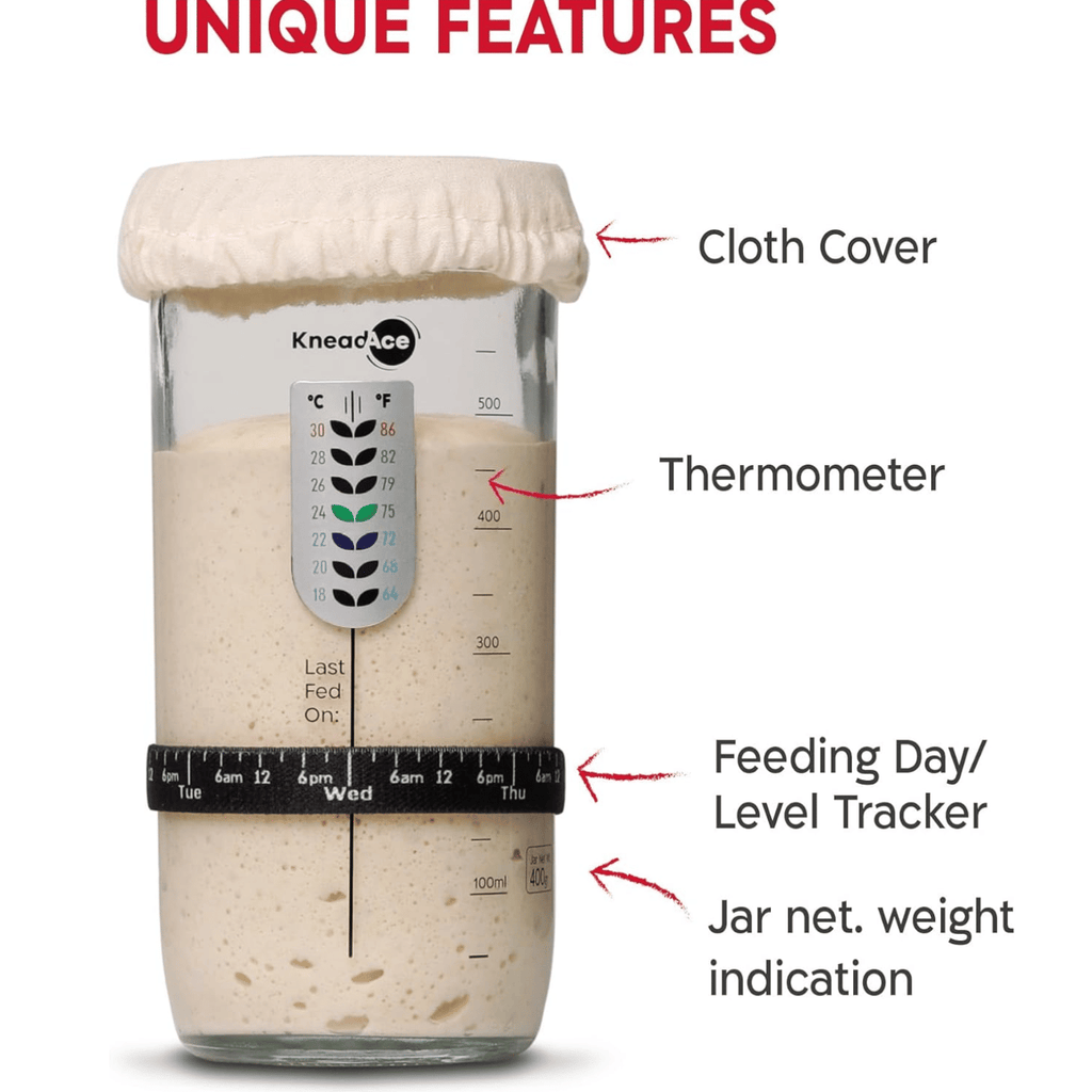 All-in-One Sourdough Baking Kit – Jar, Banneton Baskets, Scoring Lame
