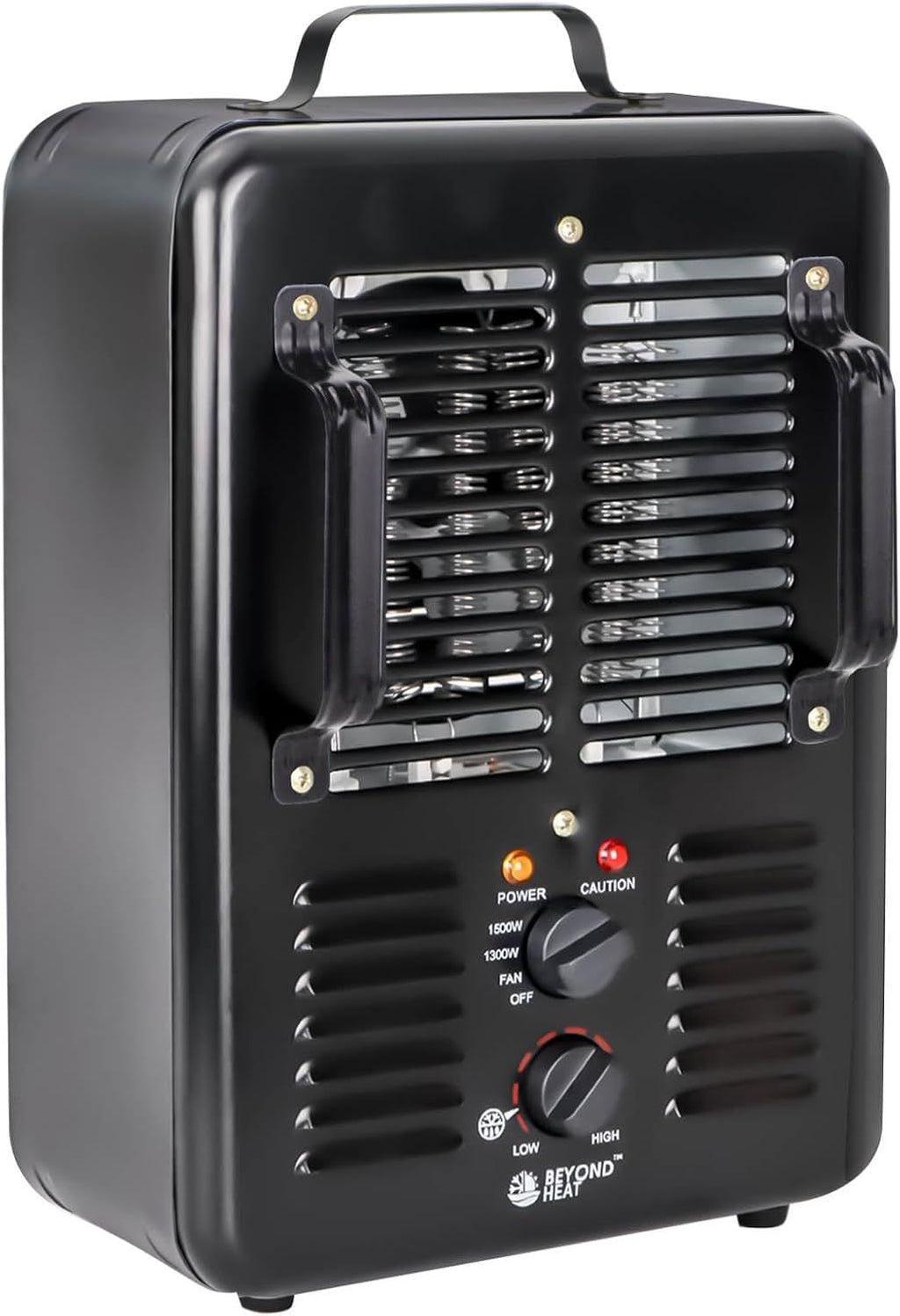 1300W/1500W Electric Space Heater with Thermostat, 3 Heat Settings, Safe & Quiet