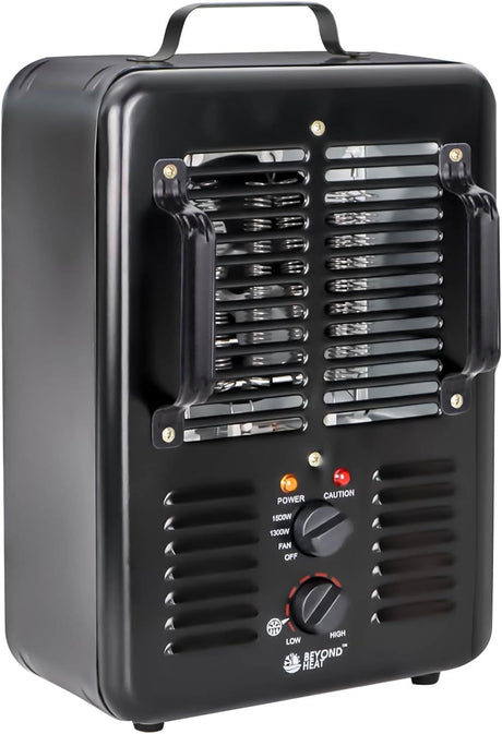 1300W/1500W Electric Space Heater with Thermostat, 3 Heat Settings, Safe & Quiet