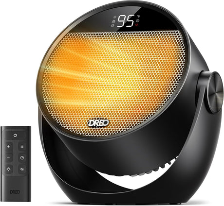 1500W Portable Space Heater with Thermostat and Remote