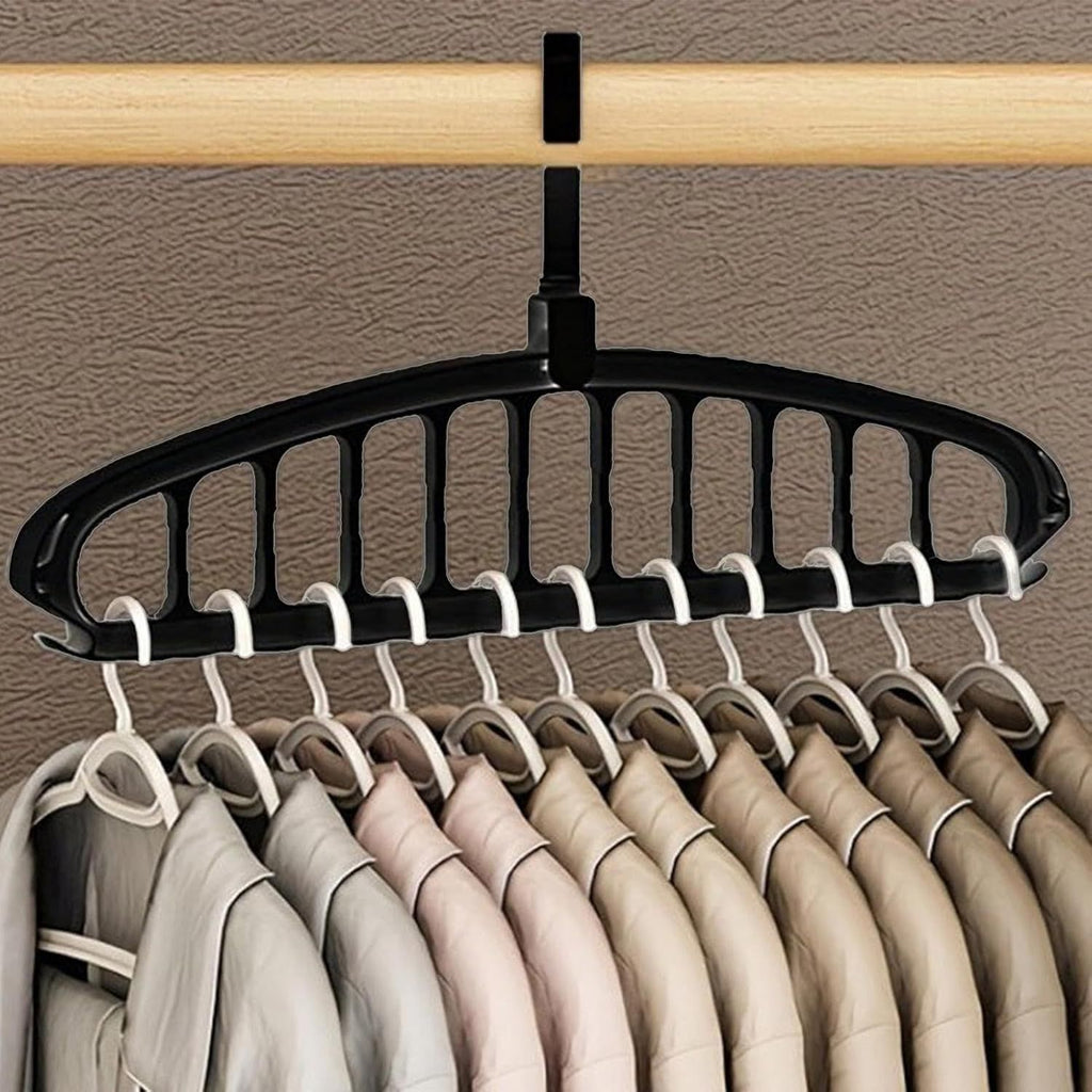 Space Saving Hangers, Clothes Hangers, 11 Holes Sturdy Hanger Clothes Organizer, Wardrobe Storage Ha