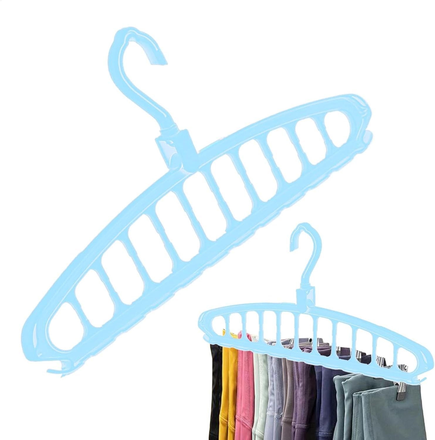 Space Saving Hangers, Clothes Hangers, 11 Holes Sturdy Hanger Clothes Organizer, Wardrobe Storage Ha