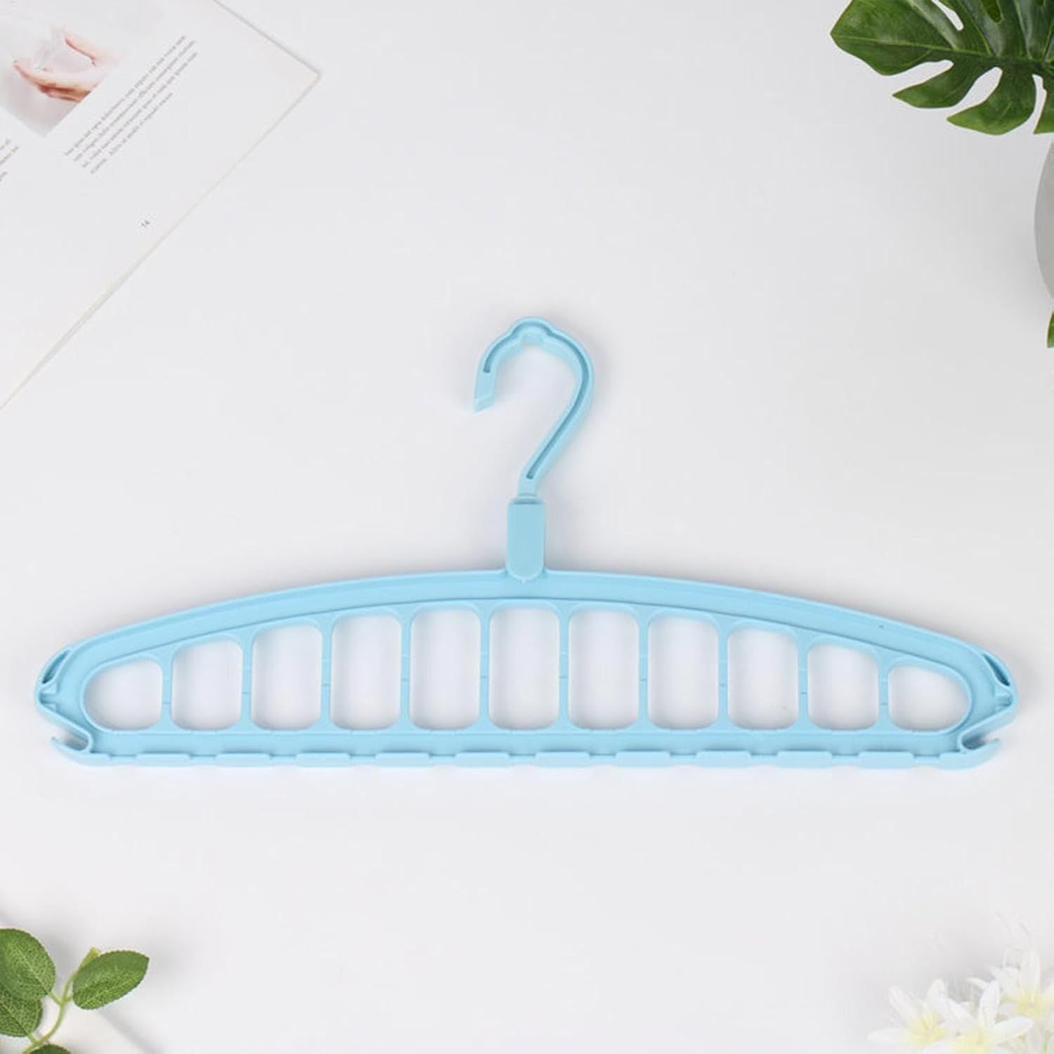 Space Saving Hangers, Clothes Hangers, 11 Holes Sturdy Hanger Clothes Organizer, Wardrobe Storage Ha