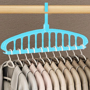 Space Saving Hangers, Clothes Hangers, 11 Holes Sturdy Hanger Clothes Organizer, Wardrobe Storage Ha
