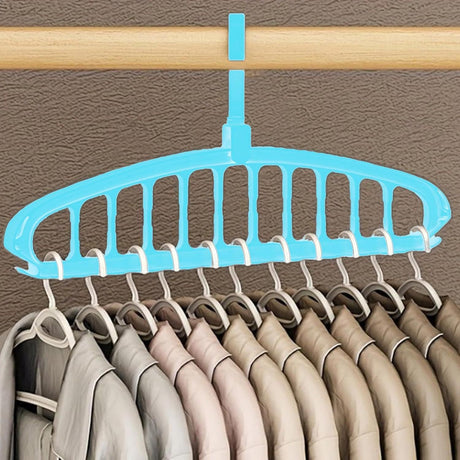 Space Saving Hangers, Clothes Hangers, 11 Holes Sturdy Hanger Clothes Organizer, Wardrobe Storage Ha