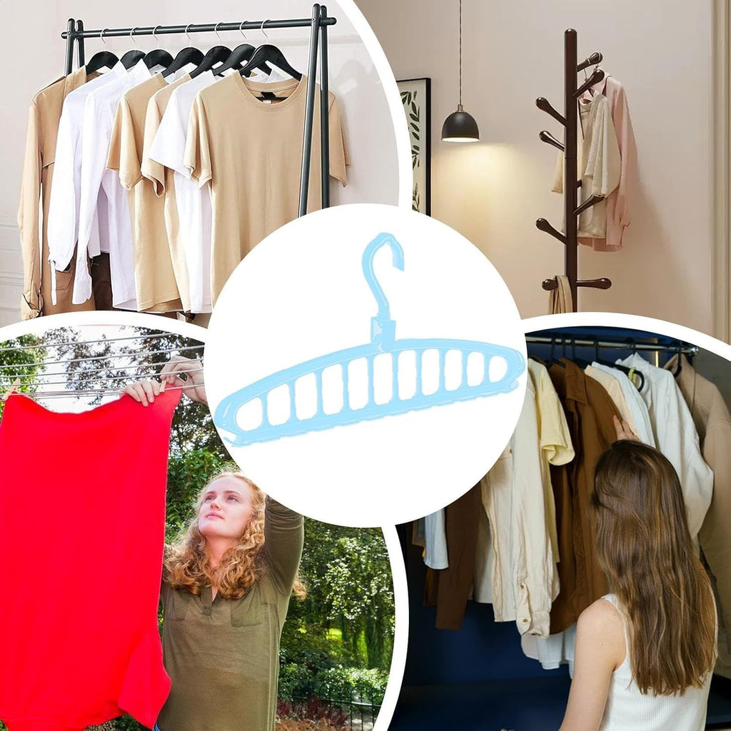 Space Saving Hangers, Clothes Hangers, 11 Holes Sturdy Hanger Clothes Organizer, Wardrobe Storage Ha