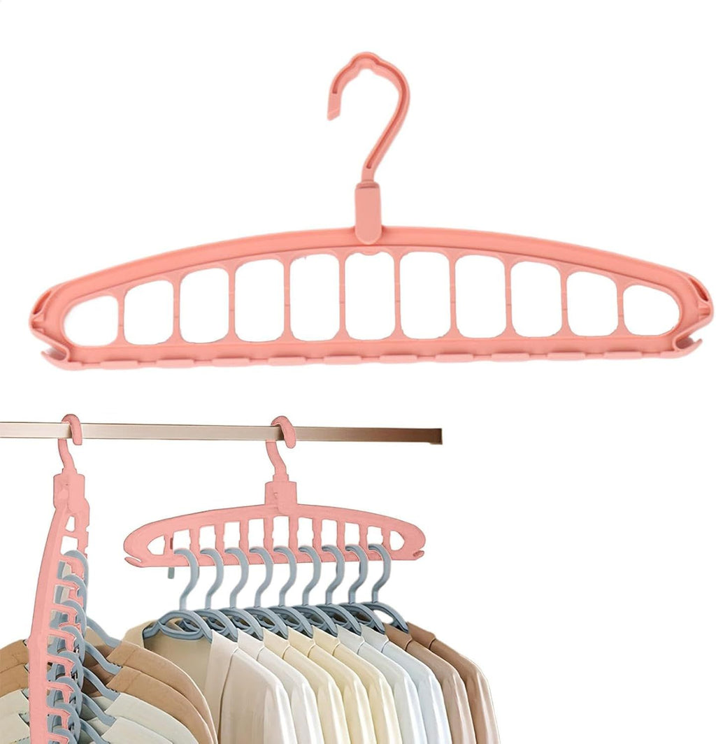 Space Saving Hangers, Clothes Hangers, 11 Holes Sturdy Hanger Clothes Organizer, Wardrobe Storage Ha