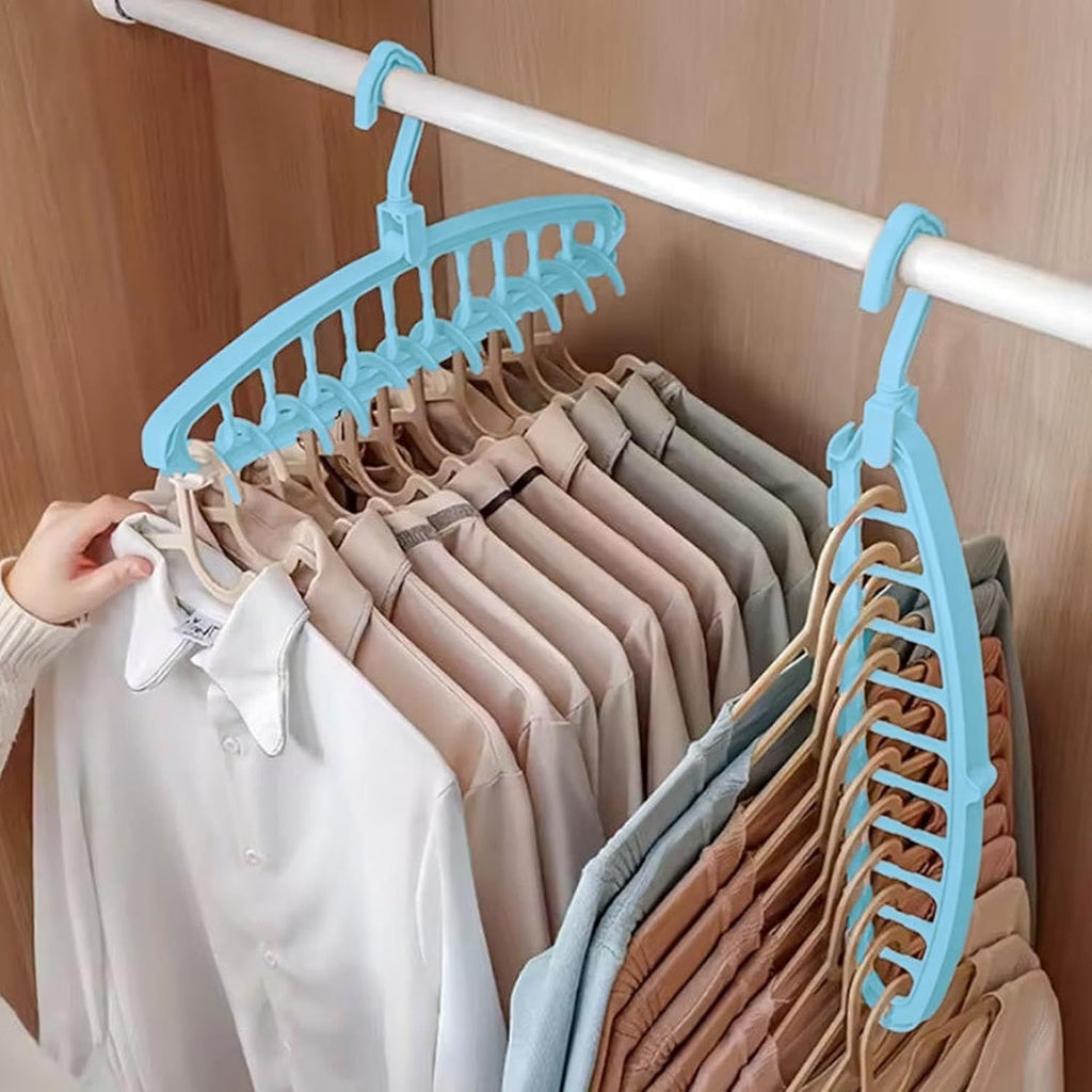 Space Saving Hangers, Clothes Hangers, 11 Holes Sturdy Hanger Clothes Organizer, Wardrobe Storage Ha