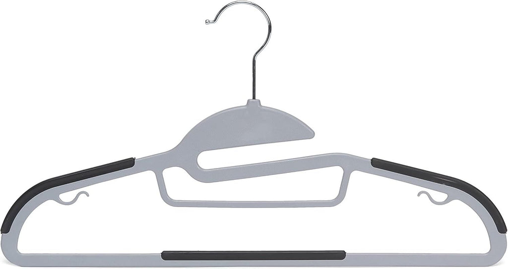 Slim Hangers with Collar Slit and Strap Hooks