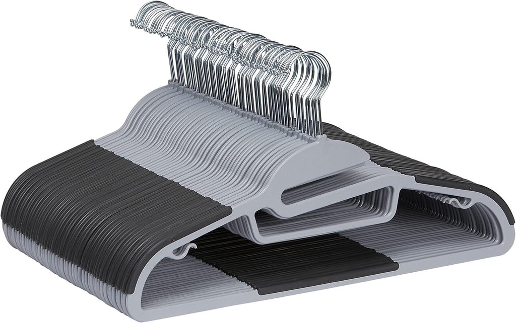 Slim Hangers with Collar Slit and Strap Hooks